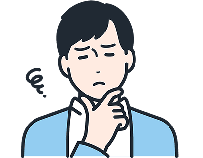 困っている男性のイラスト